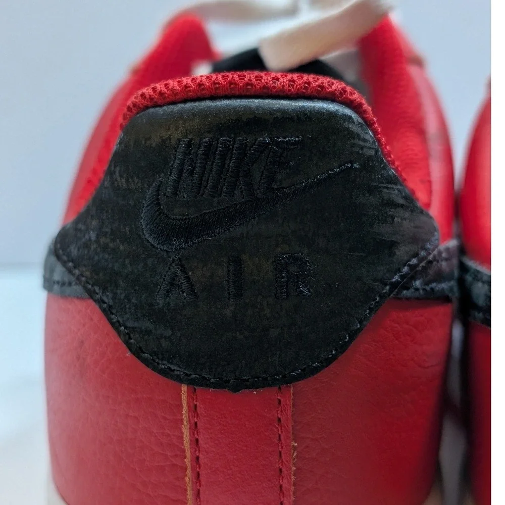 Nike Air Force 1 Low Red White Black DV3892-900 Leather Sneakers Mens 9.5‎ Retro